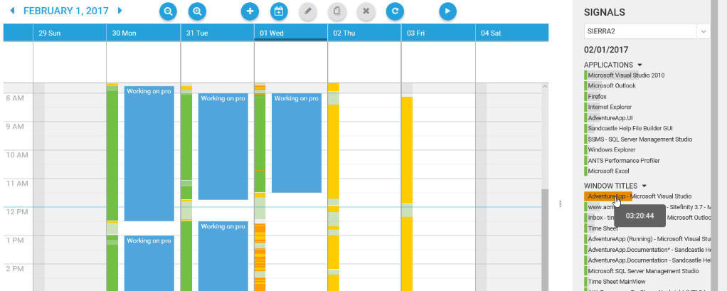Signals in web client