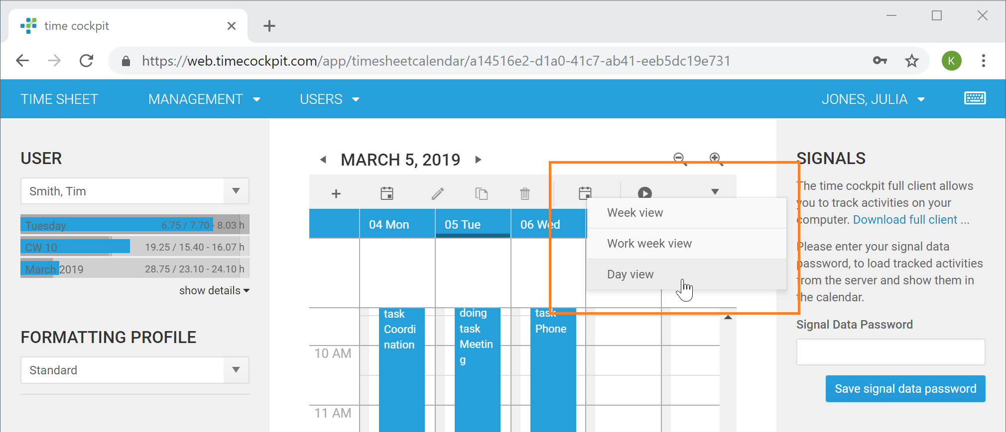 Calendar View Modes