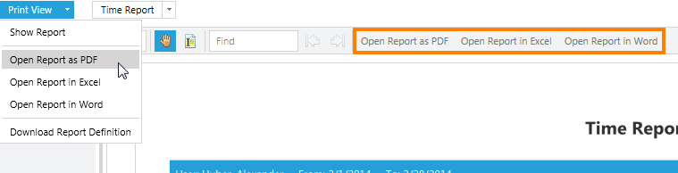 Export options